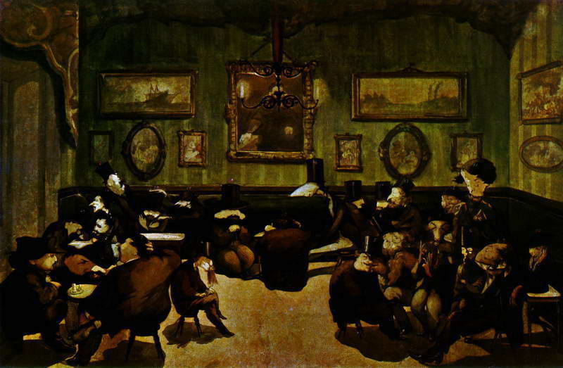L'interno del Caffè Michelangelo a Firenze di Adriano Cecioni