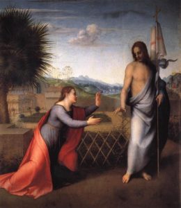 Andrea del Sarto, Noli me tangere, 1510, olio su tavola, 176 x 155 cm. Firenze, Uffizi