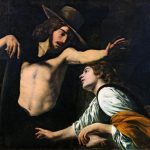 Battistello, Cristo e la Maddalena (Noli me tangere), 1618, olio su tela, 109 x 130 cm. Prato, Museo di Palazzo Pretorio. Nelle collezioni civiche nel 1933, proveniente dallo Spedale di Misericordia e Dolce.