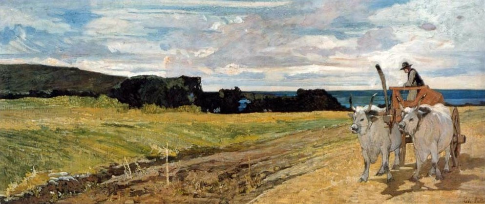 Bovi al carro di Giovanni Fattori