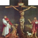 Matthias Grünewald, Crocifissione, 1512-1516, olio su tavola, 269 x 307 cm. Colmar, Musée d'Unterlinden
