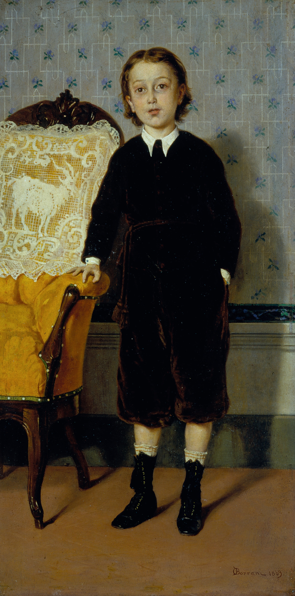 Ritratto di bambino in piedi di Odoardo Borrani