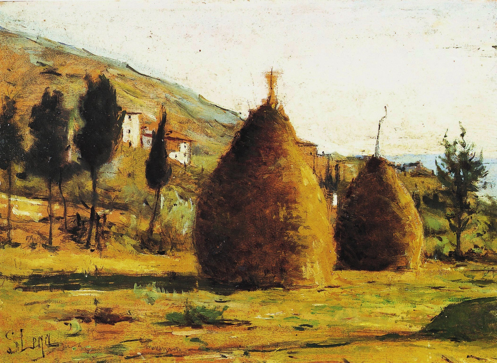 Pagliai al sole di Silvestro Lega