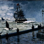 Il molo di Le Havre con tempo brutto di Claude Monet