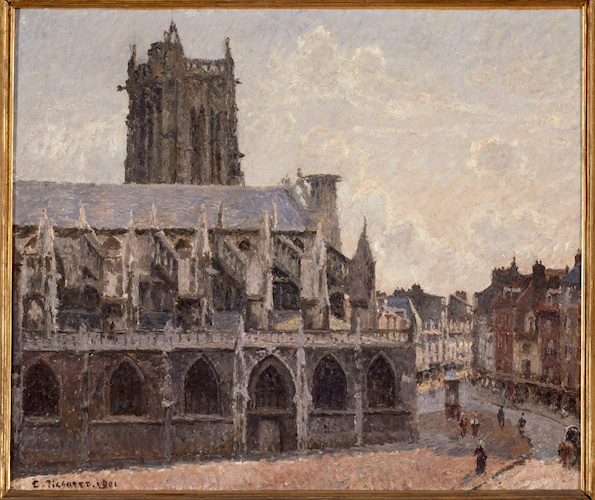 L'église Saint-Jacques à Dieppe di Camille Pissarro