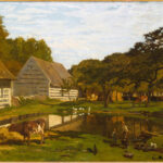 Cour de ferme en Normandie di Claude Monet