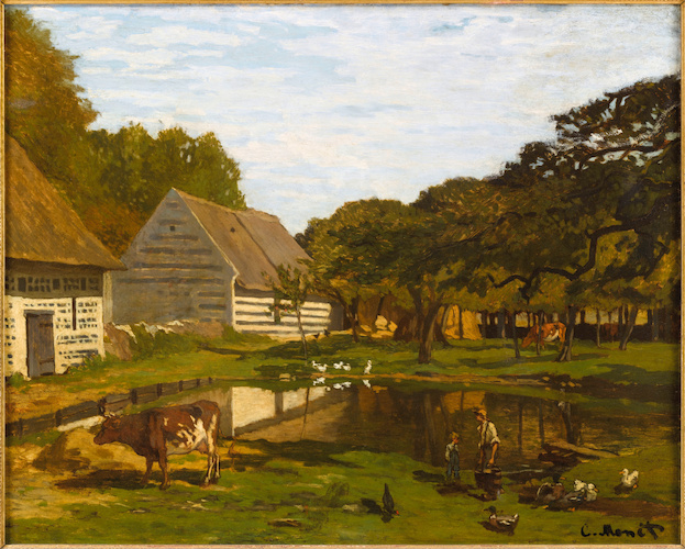 Cour de ferme en Normandie di Claude Monet