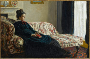 M&eacute;ditation. Madame Monet au canap&eacute; di Claude Monet