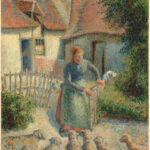 Bergère rentrant des moutons di Camille Pissarro