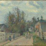 La Diligence, route d'Ennery à l'Hermitage, Pontoise di Camille Pissarro