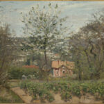 La Diligence, route d'Ennery à l'Hermitage, Pontoise di Camille Pissarro