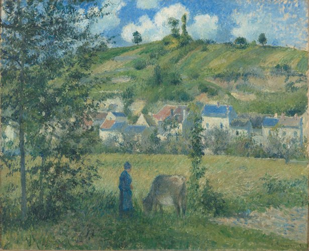 Paysage à Chaponval di Camille Pissarro