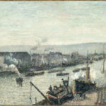 Port de Rouen, Saint-Sever di Camille Pissarro