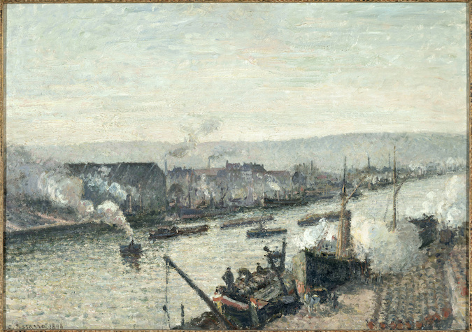 Port de Rouen, Saint-Sever di Camille Pissarro