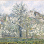 Printemps. Pruniers en fleurs di Camille Pissarro