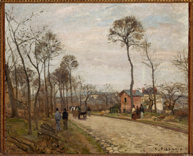 La Route de Louveciennes di Camille Pissarro
