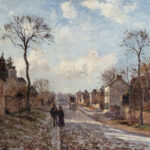 La Route de Versailles, Louveciennes di Camille Pissarro