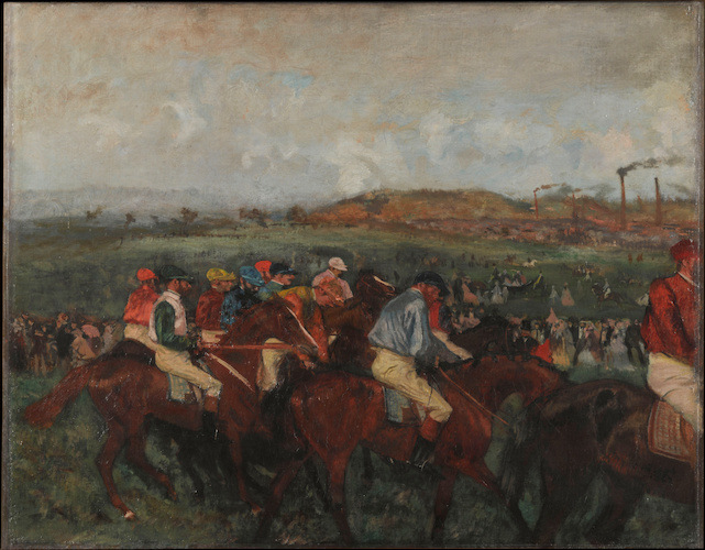 Course de gentlemen. Avant le départ di Edgar Degas