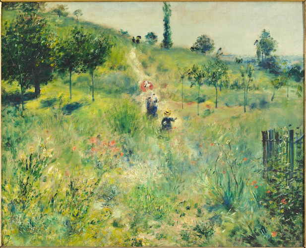 Chemin montant dans les hautes herbes di Auguste Renoir