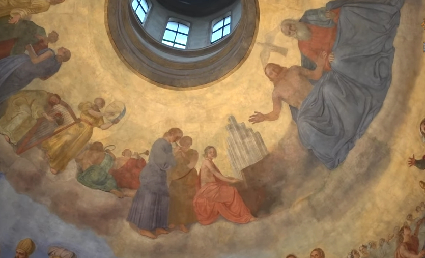 Cupola della Basilica di Caravaggio, affreschi