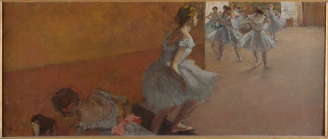 Danseuses montant un escalier di Edgar Degas