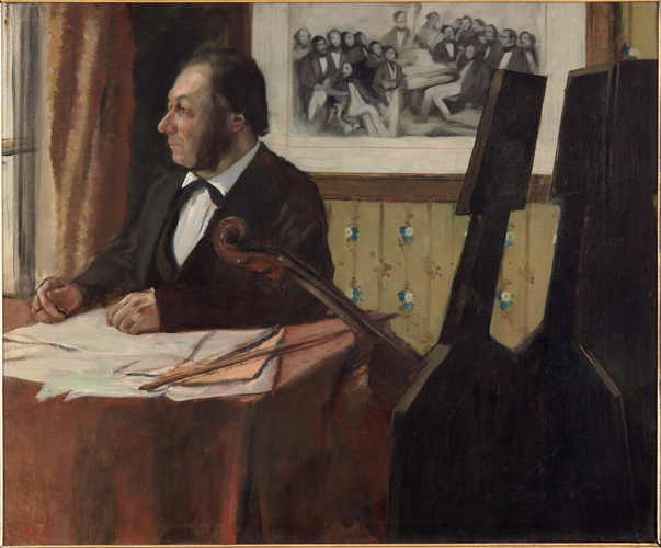 Le Violoncelliste Pilet di Edgar Degas