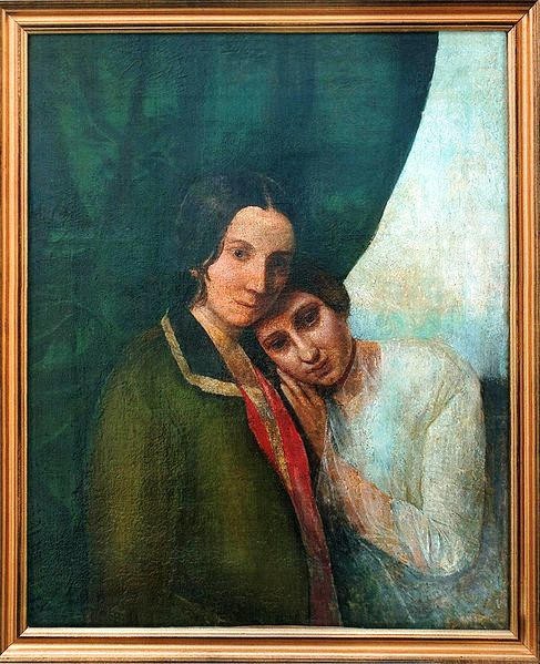 Autoritratto con la madre di Helena Petrovna Blavatsky - Tardi anni Quaranta dell'Ottocento, olio su tela, Dnepropetrovsk, Ukraine, P. B. museum