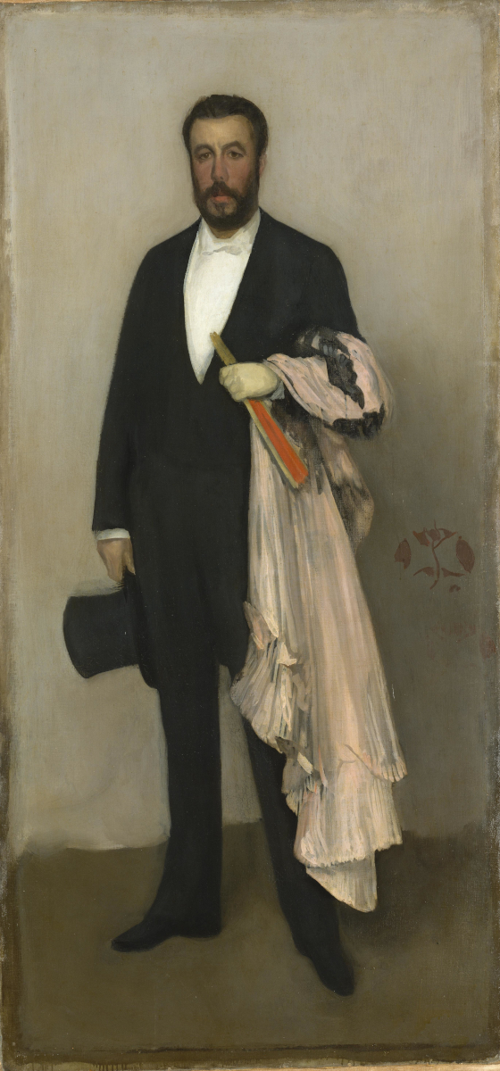Arrangement in Flesh Colour and Black, Portrait of Theodore di James Abbott McNeill WhistlerDuret