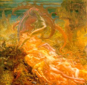 Les Trésors de Satan (1895)
oil on canvas, 258 x 268 cm. Brussels: Musées royaux des beaux-arts de Belgique.