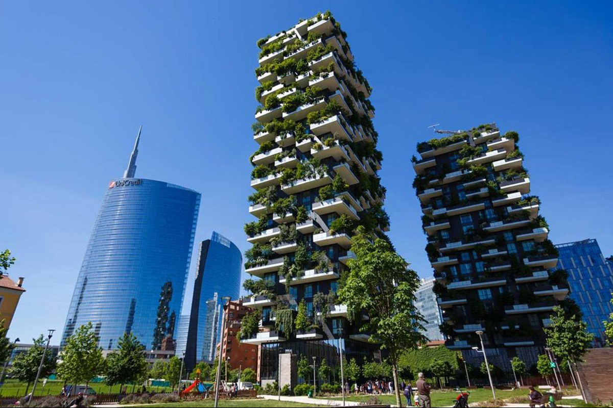Bosco Verticale a Milano nel quartiere Isola