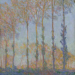Pioppi sulla riva del fiume Epte a Giverny di Claude Monet