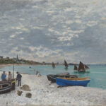 The Beach at Sainte-Adresse di Claude Monet