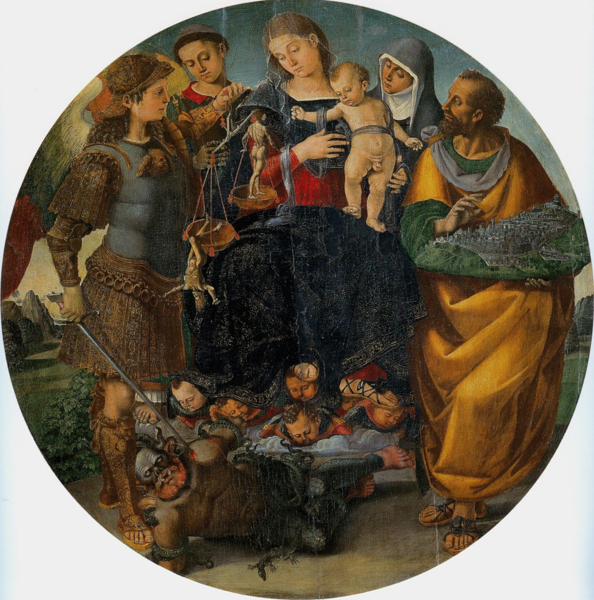 Vergine con il Bambino e santi protettori di Cortona di Luca Signorelli