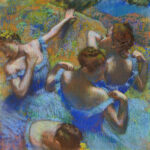 Quattro ballerine in blu di Edgar Degas