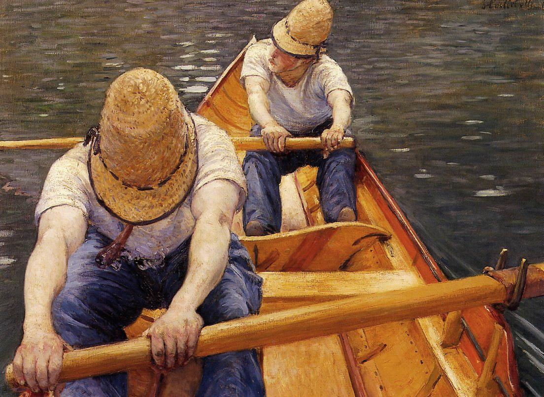 Canottieri sull'Yerres di Gustave Caillebotte