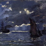 Navigando al chiaro di luna di Claude Monet