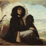 Autoritratto con cane nero di Gustave Courbet