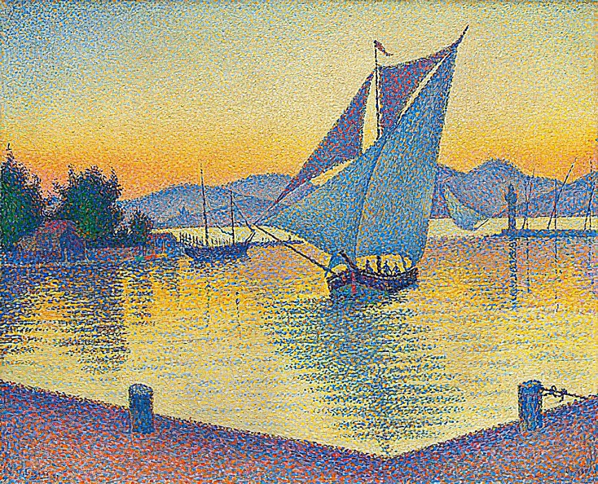 Il porto al tramonto. Saint Tropez. Opus 236 di Paul Signac