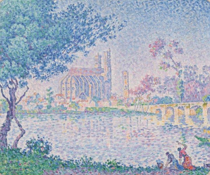 La Senna a Mantes di Paul Signac