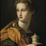 Agnolo Bronzino, Maria Maddalena (Giovane donna fiorentina raffigurata come Maria Maddalena), circa 1565, olio su tela, 59,7 x 48,3 cm. Lawrence, Kansas, USA, Spencer Museum of Art